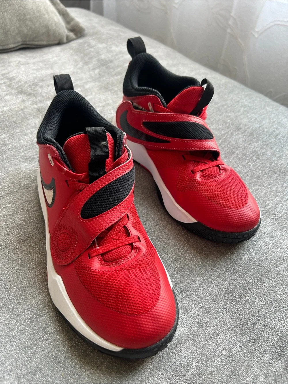 Nike kids red basketball athletic sneakers size 5.5y